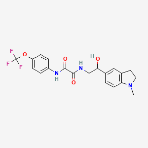 B2594259 N1-(2-hydroxy-2-(1-methylindolin-5-yl)ethyl)-N2-(4-(trifluoromethoxy)phenyl)oxalamide CAS No. 1705391-96-3