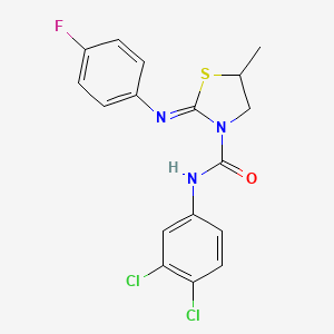 molecular formula C17H14Cl2FN3OS B2594326 JR-AB2-011 CAS No. 2411853-34-2