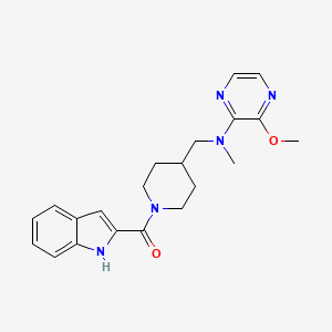 molecular formula C21H25N5O2 B2594334 N-{[1-(1H-indole-2-carbonyl)piperidin-4-yl]methyl}-3-methoxy-N-methylpyrazin-2-amine CAS No. 2380181-37-1