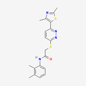 molecular formula C19H20N4OS2 B2594372 N-(2,3-dimethylphenyl)-2-((6-(2,4-dimethylthiazol-5-yl)pyridazin-3-yl)thio)acetamide CAS No. 894006-89-4