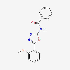 molecular formula C16H13N3O3 B2594389 N-[5-(2-methoxyphenyl)-1,3,4-oxadiazol-2-yl]benzamide CAS No. 865285-73-0