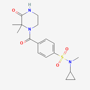 molecular formula C17H23N3O4S B2594423 N-cyclopropyl-4-(2,2-dimethyl-3-oxopiperazine-1-carbonyl)-N-methylbenzene-1-sulfonamide CAS No. 946363-18-4
