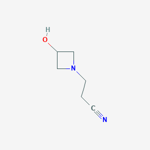 molecular formula C6H10N2O B2594495 3-(3-Hydroxyazetidin-1-yl)propanenitrile CAS No. 1341063-03-3