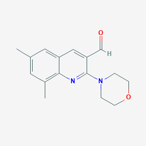 molecular formula C16H18N2O2 B2594514 6,8-dimethyl-2-morpholinoquinoline-3-carbaldehyde CAS No. 436088-12-9