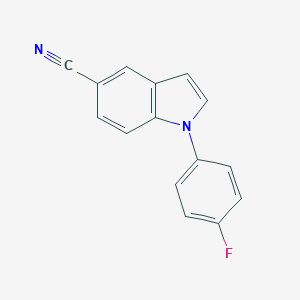 molecular formula C15H9FN2 B259455 1-(4-fluorophenyl)-5-cyano-1H-indole 