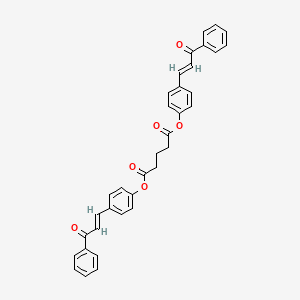 molecular formula C35H28O6 B2594558 Bis[4-(3-oxo-3-phenyl-1-propenyl)phenyl] pentanedioate CAS No. 331459-94-0