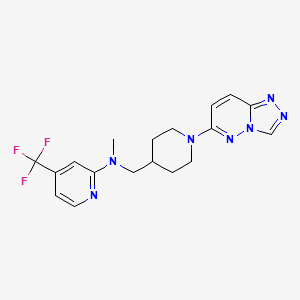 molecular formula C18H20F3N7 B2594595 N-methyl-N-[(1-{[1,2,4]triazolo[4,3-b]pyridazin-6-yl}piperidin-4-yl)methyl]-4-(trifluoromethyl)pyridin-2-amine CAS No. 2415488-62-7