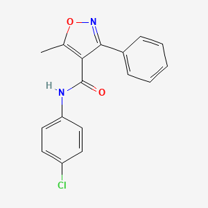N-(4-chlorophenyl)-5-methyl-3-phenyl-1,2-oxazole-4-carboxamide