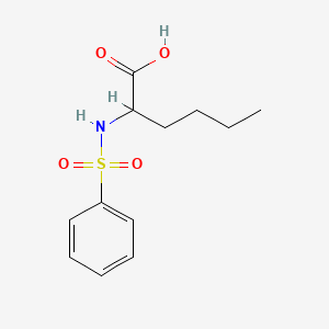 molecular formula C12H17NO4S B2594604 2-Benzenesulfonamidohexanoic acid CAS No. 108244-71-9