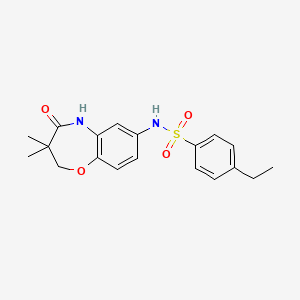 N-(3,3-dimethyl-4-oxo-2,3,4,5-tetrahydrobenzo[b][1,4]oxazepin-7-yl)-4-ethylbenzenesulfonamide