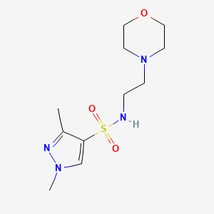 1,3-dimethyl-N-(2-morpholinoethyl)-1H-pyrazole-4-sulfonamide