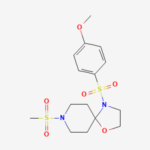 4-((4-Methoxyphenyl)sulfonyl)-8-(methylsulfonyl)-1-oxa-4,8-diazaspiro[4.5]decane