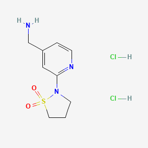 2-[4-(Aminomethyl)pyridin-2-yl]-1-2-thiazolidine-1,1-dione dihydrochloride