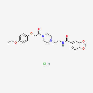 N-(2-(4-(2-(4-ethoxyphenoxy)acetyl)piperazin-1-yl)ethyl)benzo[d][1,3]dioxole-5-carboxamide hydrochloride