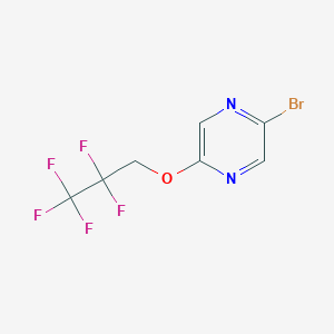 2-Bromo-5-(2,2,3,3,3-pentafluoropropoxy)pyrazine