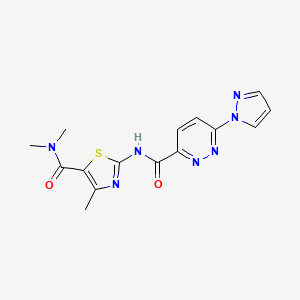 2-(6-(1H-pyrazol-1-yl)pyridazine-3-carboxamido)-N,N,4-trimethylthiazole-5-carboxamide