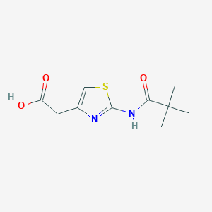 {2-[(2,2-Dimethylpropanoyl)amino]-1,3-thiazol-4-YL}acetic acid