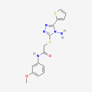 2-{[4-amino-5-(thiophen-2-yl)-4H-1,2,4-triazol-3-yl]sulfanyl}-N-(3-methoxyphenyl)acetamide