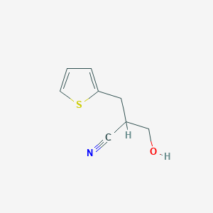 3-Hydroxy-2-(thiophen-2-ylmethyl)propanenitrile