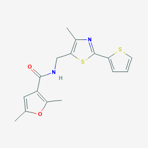 2,5-dimethyl-N-((4-methyl-2-(thiophen-2-yl)thiazol-5-yl)methyl)furan-3-carboxamide