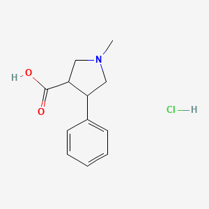 1-Methyl-4-phenylpyrrolidine-3-carboxylic acid hydrochloride