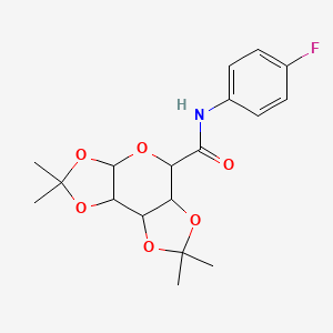 molecular formula C18H22FNO6 B2594659 N-(4-fluorophenyl)-4,4,11,11-tetramethyl-3,5,7,10,12-pentaoxatricyclo[7.3.0.02,6]dodecane-8-carboxamide CAS No. 1008577-26-1