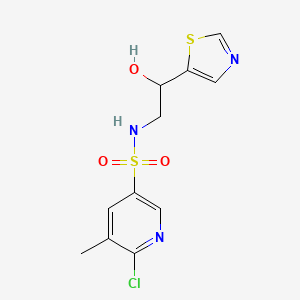6-Chloro-N-[2-hydroxy-2-(1,3-thiazol-5-yl)ethyl]-5-methylpyridine-3-sulfonamide