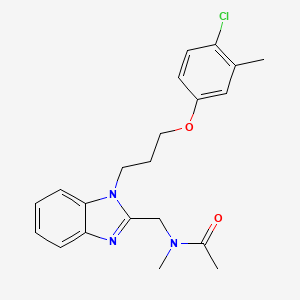 N-[[1-[3-(4-chloro-3-methylphenoxy)propyl]benzimidazol-2-yl]methyl]-N-methylacetamide