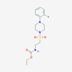 molecular formula C15H22FN3O4S B2594665 Ethyl (2-((4-(2-fluorophenyl)piperazin-1-yl)sulfonyl)ethyl)carbamate CAS No. 897618-37-0