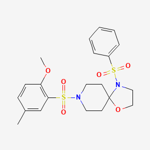 8-((2-Methoxy-5-methylphenyl)sulfonyl)-4-(phenylsulfonyl)-1-oxa-4,8-diazaspiro[4.5]decane