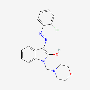 1-(morpholinomethyl)-1H-indole-2,3-dione 3-[N-(2-chlorophenyl)hydrazone]