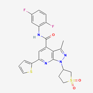 N-(2,5-difluorophenyl)-1-(1,1-dioxidotetrahydrothiophen-3-yl)-3-methyl-6-(thiophen-2-yl)-1H-pyrazolo[3,4-b]pyridine-4-carboxamide