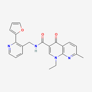 1-ethyl-N-((2-(furan-2-yl)pyridin-3-yl)methyl)-7-methyl-4-oxo-1,4-dihydro-1,8-naphthyridine-3-carboxamide