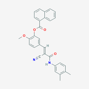 [5-[(E)-2-cyano-3-(3,4-dimethylanilino)-3-oxoprop-1-enyl]-2-methoxyphenyl] naphthalene-1-carboxylate
