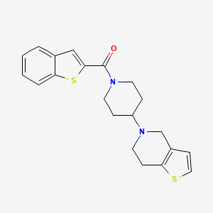 benzo[b]thiophen-2-yl(4-(6,7-dihydrothieno[3,2-c]pyridin-5(4H)-yl)piperidin-1-yl)methanone