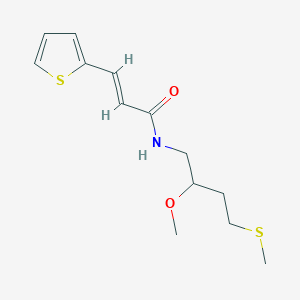 (E)-N-(2-Methoxy-4-methylsulfanylbutyl)-3-thiophen-2-ylprop-2-enamide