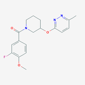(3-Fluoro-4-methoxyphenyl)(3-((6-methylpyridazin-3-yl)oxy)piperidin-1-yl)methanone