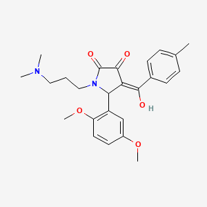 5-(2,5-dimethoxyphenyl)-1-(3-(dimethylamino)propyl)-3-hydroxy-4-(4-methylbenzoyl)-1H-pyrrol-2(5H)-one
