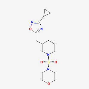 4-((3-((3-Cyclopropyl-1,2,4-oxadiazol-5-yl)methyl)piperidin-1-yl)sulfonyl)morpholine