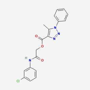 [(3-chlorophenyl)carbamoyl]methyl 5-methyl-1-phenyl-1H-1,2,3-triazole-4-carboxylate