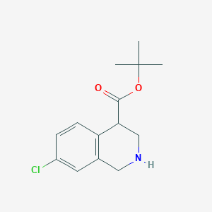 molecular formula C14H18ClNO2 B2594712 Tert-butyl 7-chloro-1,2,3,4-tetrahydroisoquinoline-4-carboxylate CAS No. 2248406-73-5