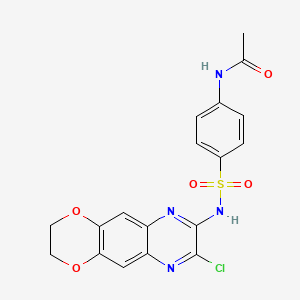 N-[4-({8-chloro-2H,3H-[1,4]dioxino[2,3-g]quinoxalin-7-yl}sulfamoyl)phenyl]acetamide