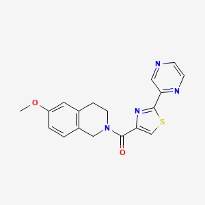 (6-methoxy-3,4-dihydroisoquinolin-2(1H)-yl)(2-(pyrazin-2-yl)thiazol-4-yl)methanone