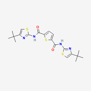 molecular formula C20H24N4O2S3 B2594723 N2,N5-bis(4-(tert-butyl)thiazol-2-yl)thiophene-2,5-dicarboxamide CAS No. 476644-13-0