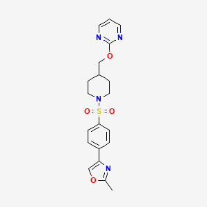 2-Methyl-4-[4-[4-(pyrimidin-2-yloxymethyl)piperidin-1-yl]sulfonylphenyl]-1,3-oxazole