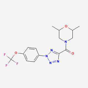 (2,6-dimethylmorpholino)(2-(4-(trifluoromethoxy)phenyl)-2H-tetrazol-5-yl)methanone