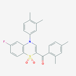 (2,4-dimethylphenyl)[4-(3,4-dimethylphenyl)-6-fluoro-1,1-dioxido-4H-1,4-benzothiazin-2-yl]methanone