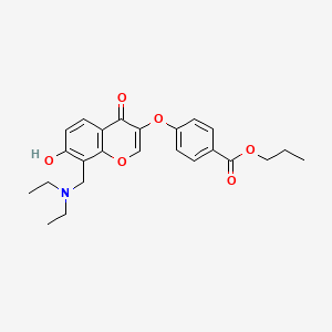 Propyl 4-[8-(diethylaminomethyl)-7-hydroxy-4-oxochromen-3-yl]oxybenzoate