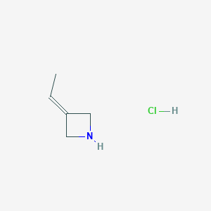 molecular formula C5H10ClN B2594744 3-Ethylideneazetidine;hydrochloride CAS No. 2402828-46-8