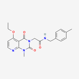 molecular formula C20H22N4O4 B2594745 2-(5-ethoxy-1-methyl-2,4-dioxo-1,2-dihydropyrido[2,3-d]pyrimidin-3(4H)-yl)-N-(4-methylbenzyl)acetamide CAS No. 1005299-04-6